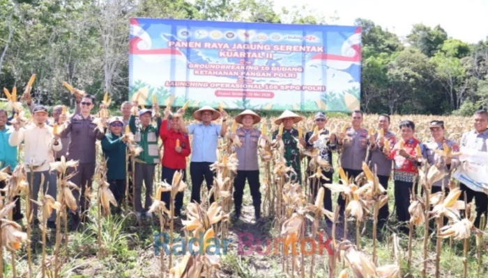 Asisten II Barsel Hadiri Panen Raya Jagung Polres Dukung Ketahanan Pangan