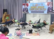 Peringati Hari Bhayangkara Ke-80, Polres Barsel Berhasil Himpun 80 Kantong Darah Melalui Aksi Donor Darah