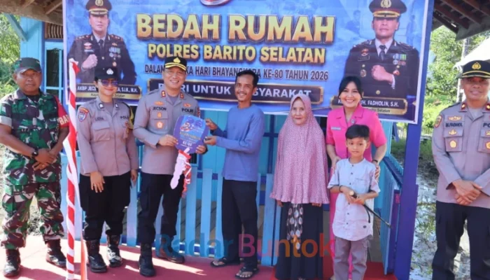 Rumah Baru untuk Pepeng, Polres Barsel Wujudkan Harapan Melalui Program Bedah Rumah
