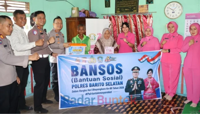 Polres Barsel Salurkan 80 Paket Bantuan Sosial untuk Warga Membutuhkan